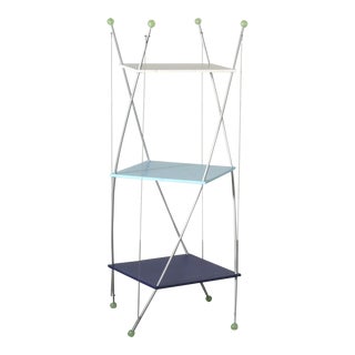 1990s Memphis Style Toned Three Tier Suspension Etagere For Sale