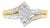 10K Yellow and White Gold 1/2 Cttw Diamond Marquise Shaped Cluster Split Shank Ring (H-I Color, SI2-I1 Clarity) - Size 7 For Sale