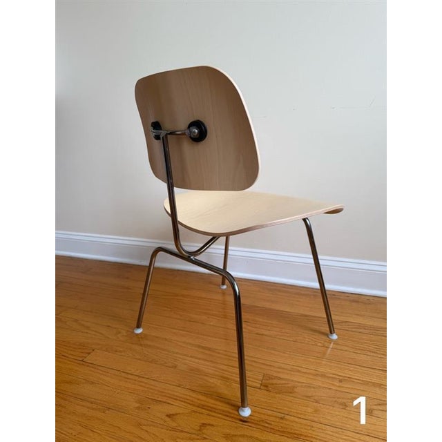 2020s Eames Molded Plywood Dining Chair Metal Base Set of 4 For Sale - Image 5 of 18