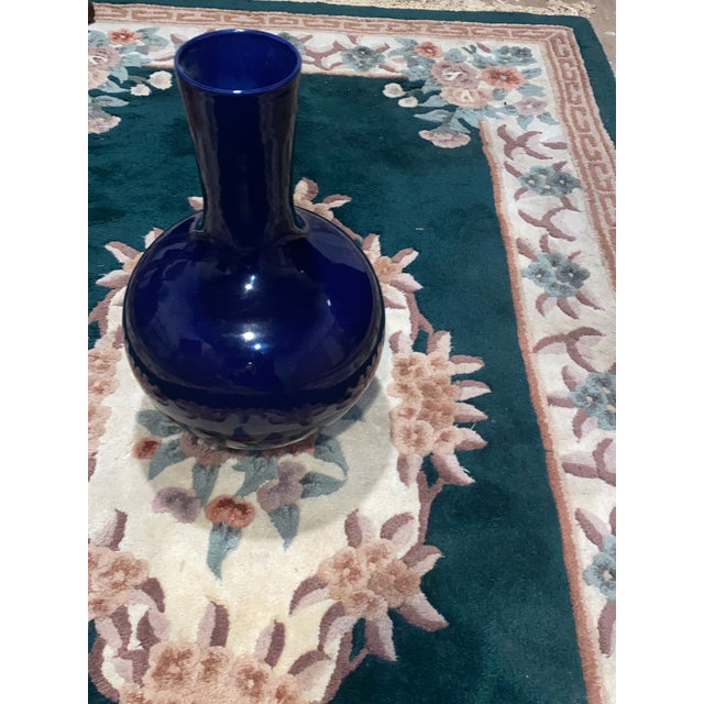 Early 20th Century ChineseVASE . Chinese Porcelain. Cobalt Blue Monochrome Porcelain Vase. For Sale - Image 5 of 12