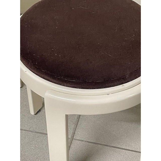 Lacquered Wood and Fabric Chairs, 1970s, Set of 4 For Sale - Image 15 of 16