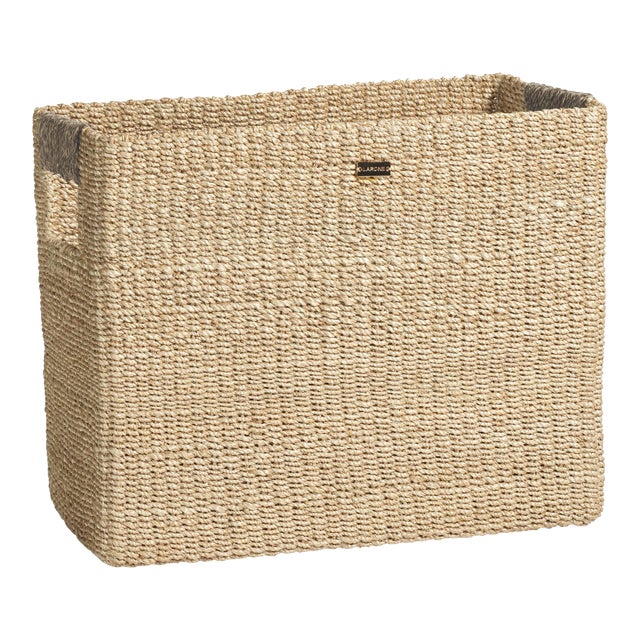 Lucena Rectangular Abaca Magazine Basket For Sale