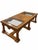 Vintage Mediterranean Revival Parquet-Pattern Wood and Smoked Glass Coffee Table For Sale - Image 14 of 18
