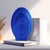 Radiant Blue Short Ceramic Vase For Sale - Image 9 of 10