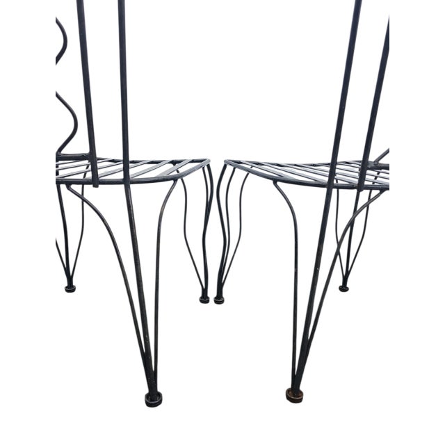 French Style French Style Wrought Iron Chairs, Set of 4 For Sale In West Palm - Image 6 of 9