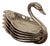 Vintage Silver-Plated Stackable Swan Ashtray Set from Seba England, Set of 5 For Sale