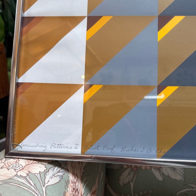 Diminishing Patterns II Optical Signed Artwork, Circa 1970's For Sale - Image 12 of 12