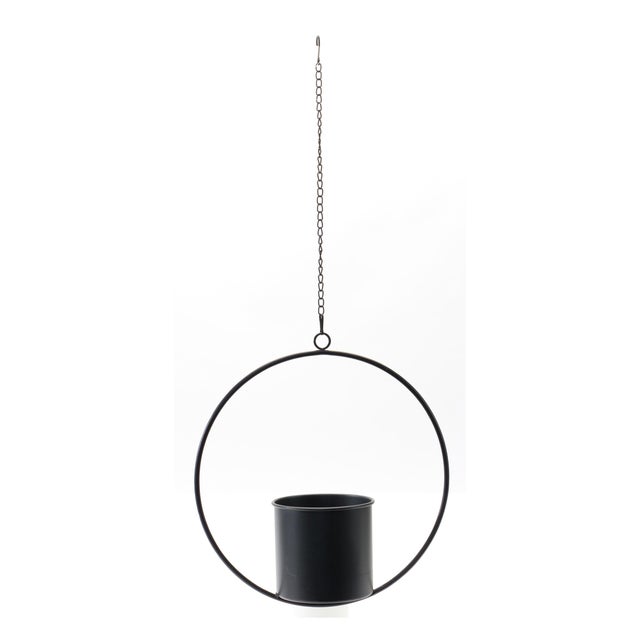 Modern Modern Hanging Planter with Frame (Set of 2) For Sale - Image 3 of 5