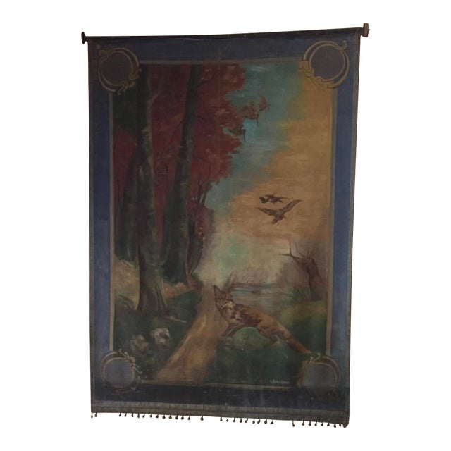 1940s Parisienne Canvas Backdrop for Street Plays For Sale