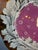 Ceramic Set of Eight Fornasetti Style Pink Splash Luster Dinner Plates For Sale - Image 7 of 11