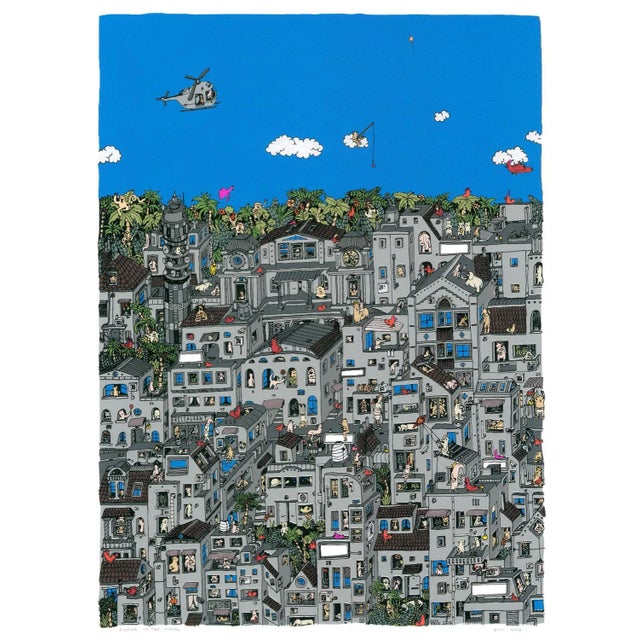 Fishing in the Clouds, Cityscape, Guillaume Cornet, 2015 For Sale - Image 4 of 4
