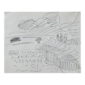 1960s Frank Wallace Modern Rocky Seascape