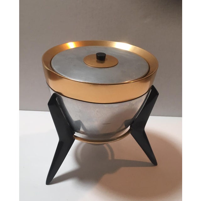 Vintage Mid Century Mirro Aluminum Rocket Ice Bucket With Stand Chairish