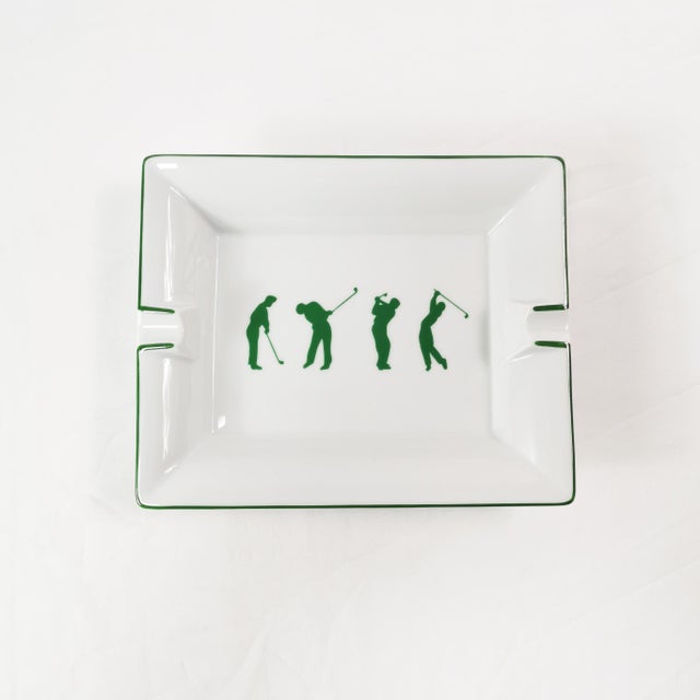 Porcelain cigar ashtray, Philippe Deshailieres, France, 1980s. It is characterized by a simple yet exquisite form and...