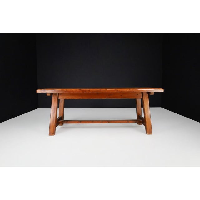 Mid-Century French Pine Dining Table, 1970s For Sale - Image 10 of 11