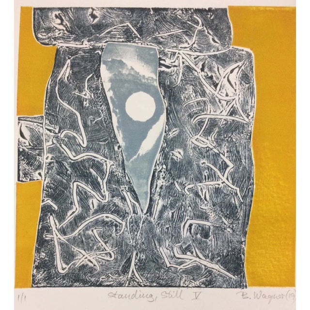 Contemporary Barbara Wagner "Standing Still V." Contemporary Mono Print 2019 For Sale - Image 3 of 3