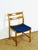 Wood Vintage Dining Chairs in Oak and Blue Fabric, 1960s, Set of 6 For Sale - Image 7 of 16
