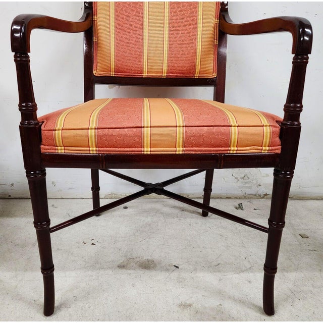 1970s Cabot Wrenn Regency Faux Bamboo Dining Chairs Set of 4 Chairish