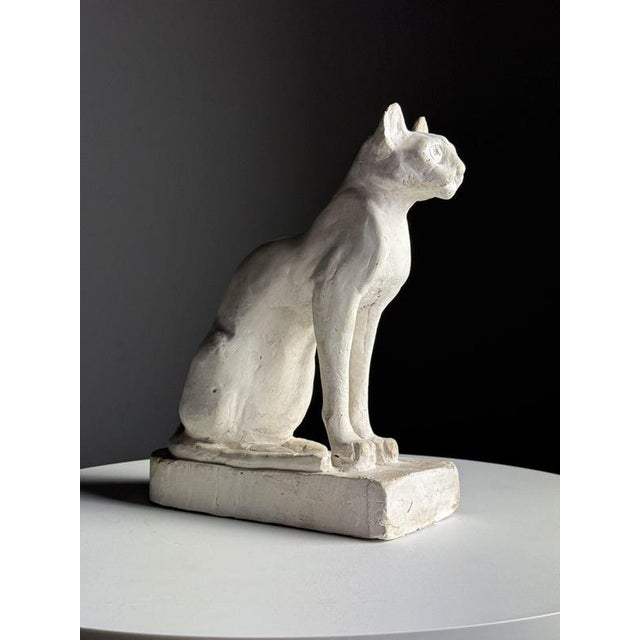 White 20th Century Plaster Statue of Cat For Sale - Image 8 of 11