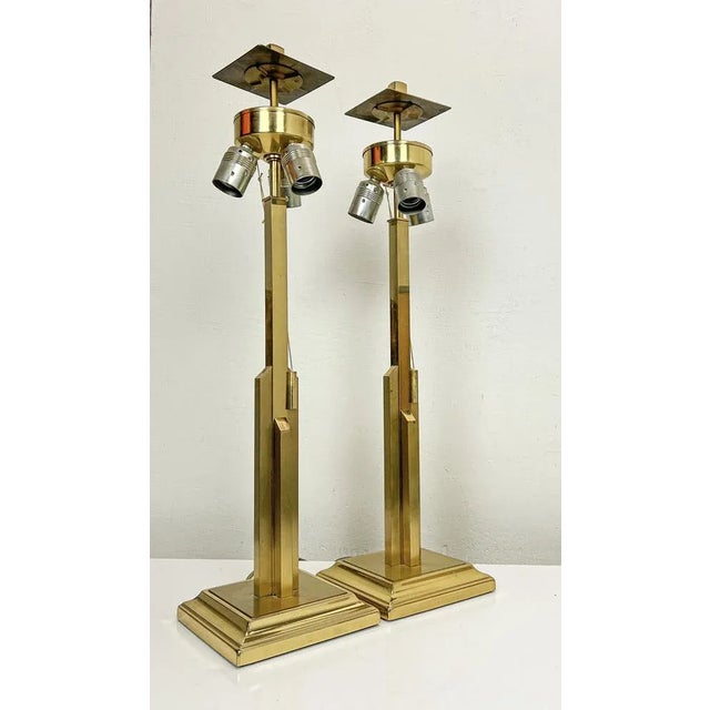 A set of amazing brass table lamps Regency Style, model Skyscraper with a height of no less than 70 cm. Really very nice...