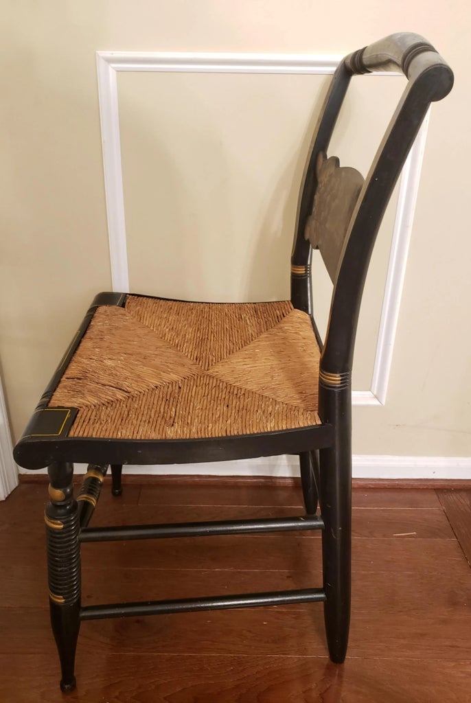 1970s Vintage Lambert Hitchcock Chair Co. Painted & Stenciled