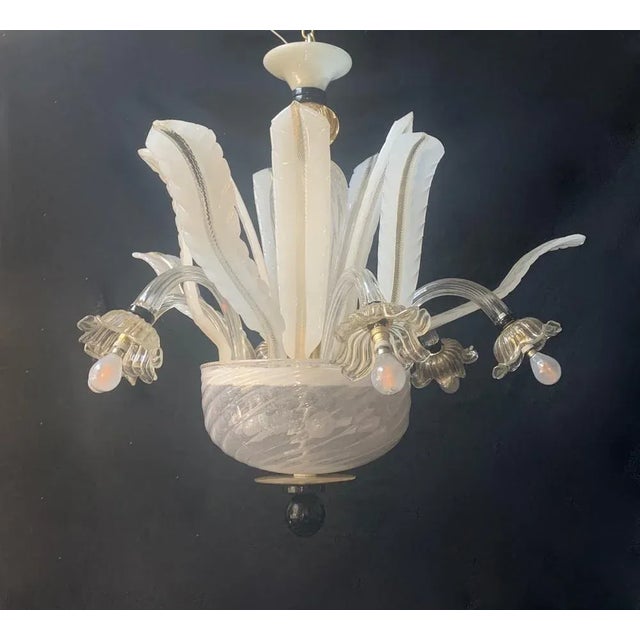 1960s Murano Glass Chandelier attributed to Gianni Seguso, Italy, 1960s For Sale - Image 5 of 9