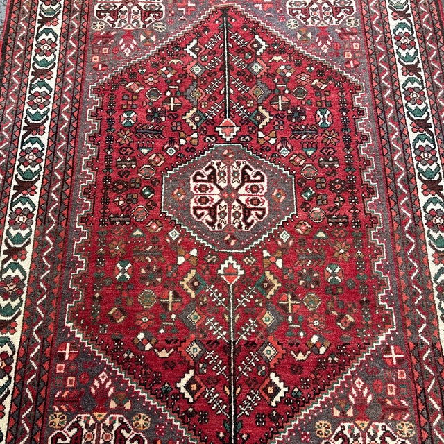 3ft 7in × 5ft 4in Persian Area Rug From Iran, Vintage For Sale In San Francisco - Image 6 of 12