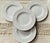 White 1930s Spode Savoy Cabbage Leaf Embossed White Dinner Plates — English Bone China, Set of 4 For Sale - Image 8 of 18