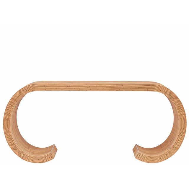 Transitional Shoreline Rattan Console For Sale - Image 4 of 4