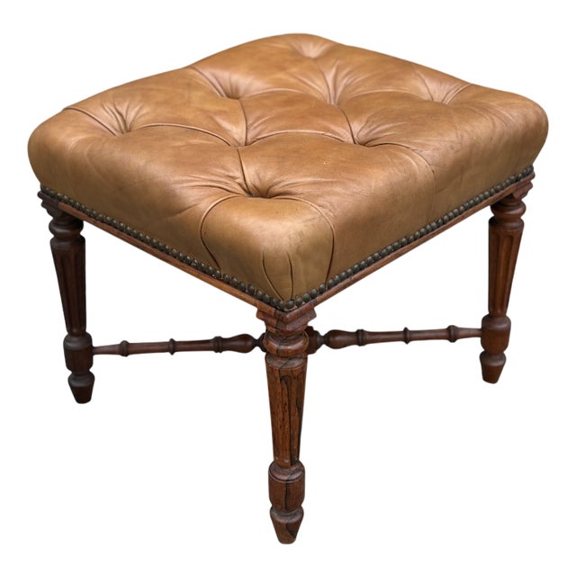 Regency Rosewood Leather Stool, 1825 For Sale