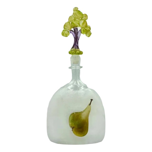 Italian Glass Decanter Attributed to Murano, 1990s For Sale
