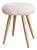 Mid-Century Stool in Sheared Fur, 1950s For Sale
