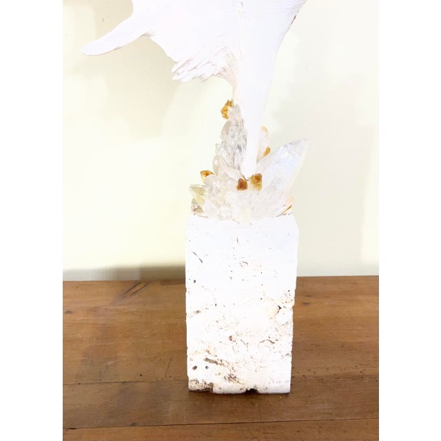 Nautical Exquisite Fine Art Shell & Crystal Sculpture by Joseph Malekan For Sale - Image 3 of 15