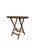 Chinoiserie Vintage Tortoise Bamboo and Woven Rattan Folding Bistro Table For Sale - Image 3 of 7