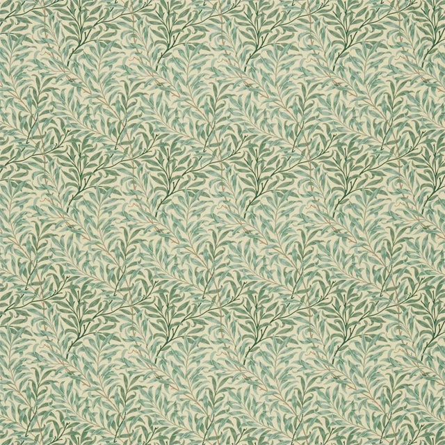 Morris & Co Willow Boughs Fabric in Willow Green/Brown - a Sample For Sale