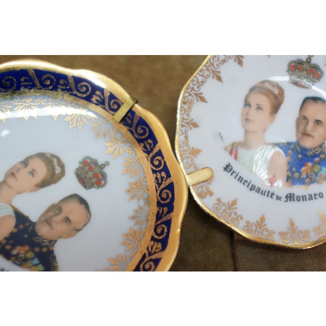 4 Limoges France Prince Rainier & Princess Grace of Monaco Plates For Sale - Image 13 of 13