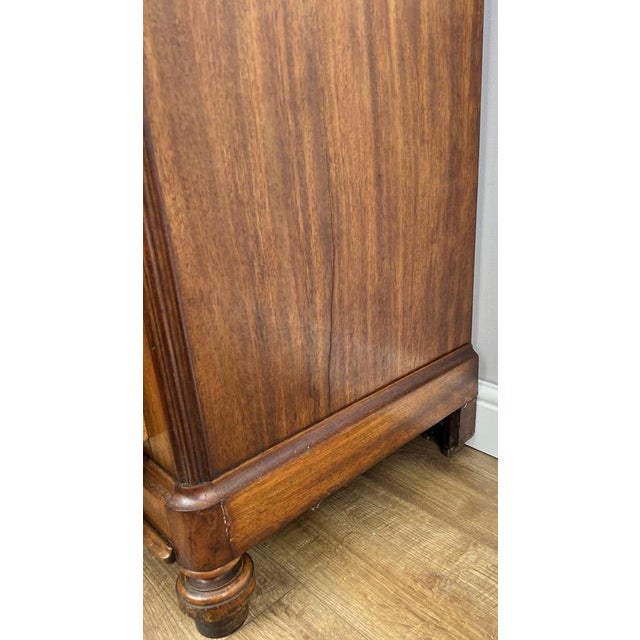 Chest of Drawers Antique French Walnut Marble Top Five Drawer Cabinet Lot 6451 For Sale - Image 10 of 17
