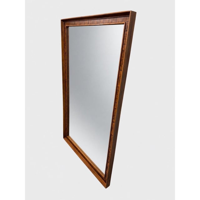 Mid-Century Modern Mid-Century Modern Kent Coffey Perspecta Walnut & Rosewood Wall Mirror For Sale - Image 3 of 6