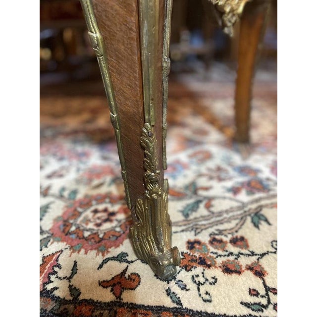 Metal Louis XV Style Marble Top Chest of Drawers For Sale - Image 7 of 9