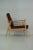 Mid-Century Modern Vintage Beech & Red Fabric Easy Chair For Sale - Image 3 of 13