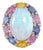 9.01ct Ethiopian Fire Opal, Multi-Sapphire and Diamond Antique 18k White Gold Ring Size 4 For Sale