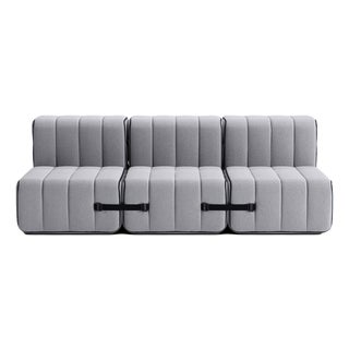 Curt Modular Set - Flexible 3-Seater - Jet - 9803 (Grey) by Ambivalenz, Set of 6 For Sale