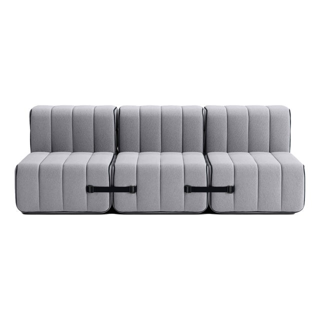 Curt Modular Set - Flexible 3-Seater - Jet - 9803 (Grey) by Ambivalenz, Set of 6 For Sale
