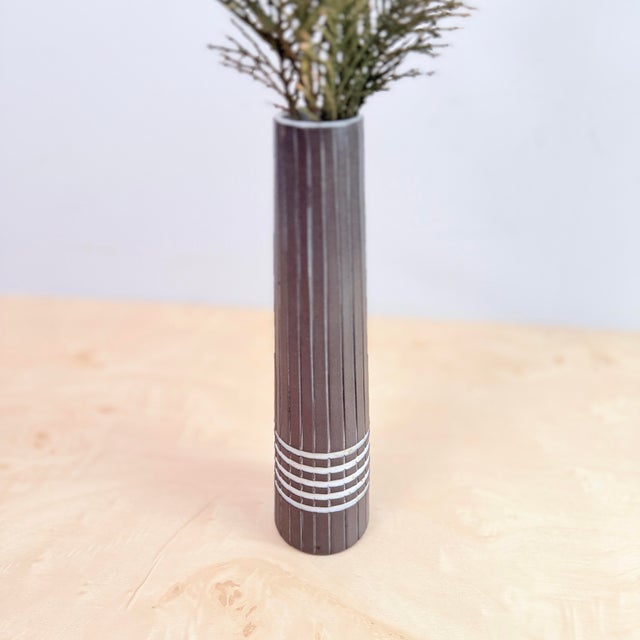 Mid-Century Modern Mid-Century Upsala-Ekeby Sweden Stoneware Bud Vase, Marked For Sale - Image 3 of 5