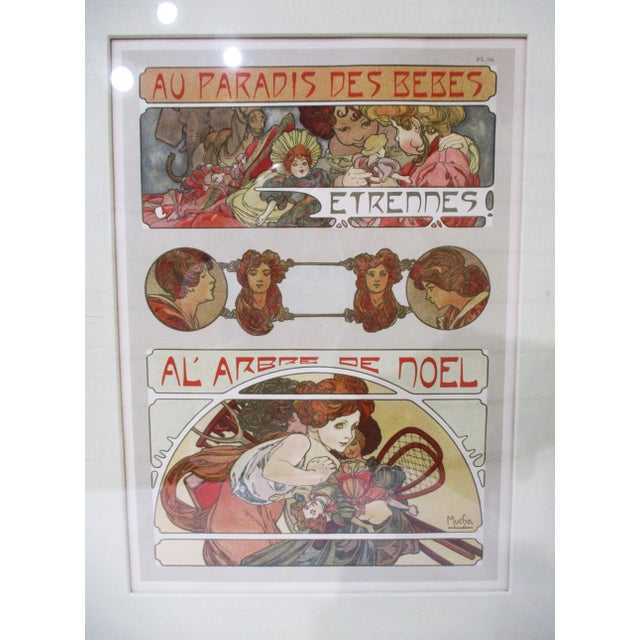 Alphonse Mucha Alphonse Mucha "Au Paradis Des Bebes" Lithograph 1902 Paris For Sale - Image 4 of 10