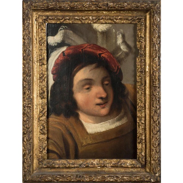The Knight - Original Oil on Board by Pietro della Vecchia - 17th Century 17th Century For Sale - Image 4 of 4