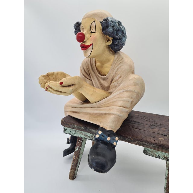 Beige Large Sculpture of a Circus Clown from Jun Asilo, Philippines, 1995 For Sale - Image 8 of 11