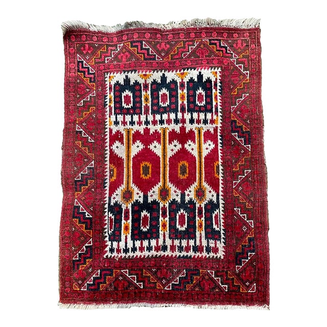 Vintage Small Vintage Rug Mat 2.7 x 3.7 For Sale