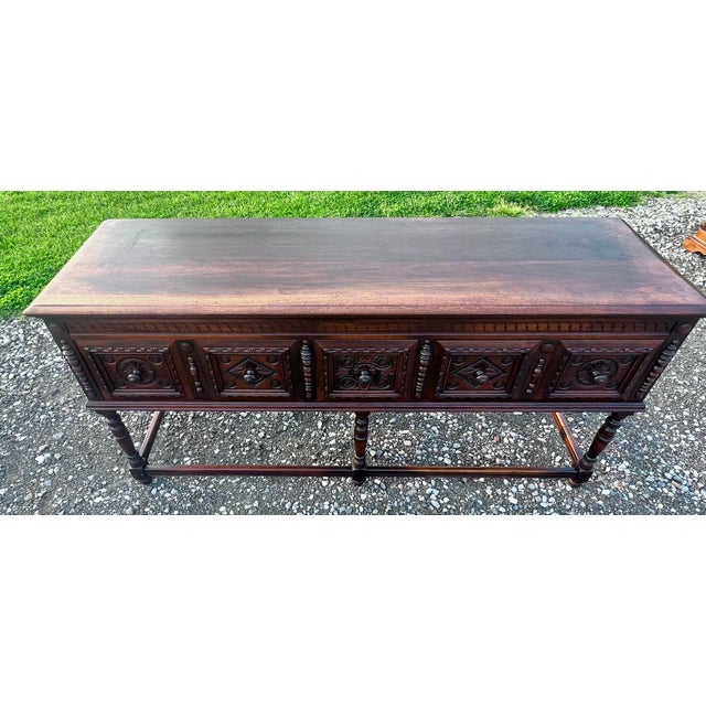 Kittinger Furniture Hand Carved Jacobean Style Sideboard Chairish