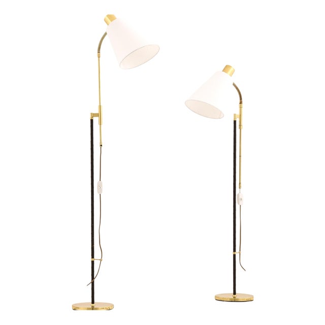 Height-Adjustable Floor Lamps, 1960s, Set of 2 For Sale